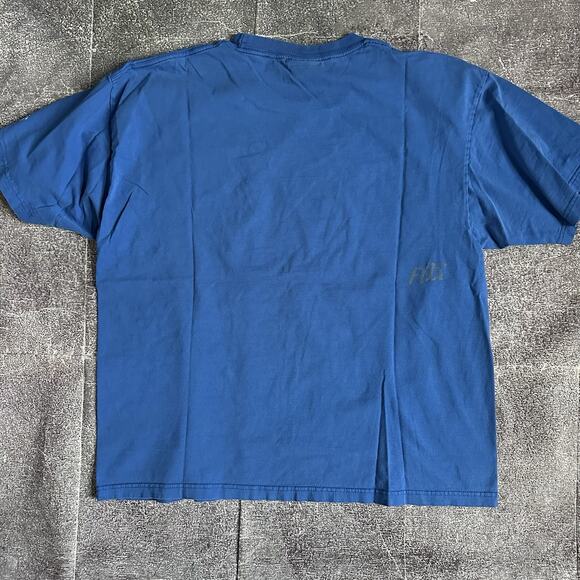 Men's Vintage Y2K Fox Racing MX Motocross Blue White Logo Graphic T Shirt Sz XL - Picture 3 of 3